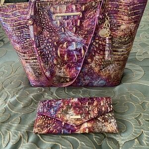 Brahmin Medium Fantasy Melbourne Bag and Matching Wallet